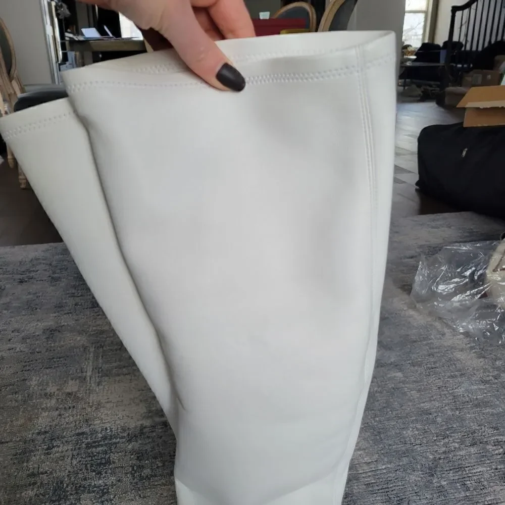 STAUD Aimee Over the Knee Boots White Size 37.5